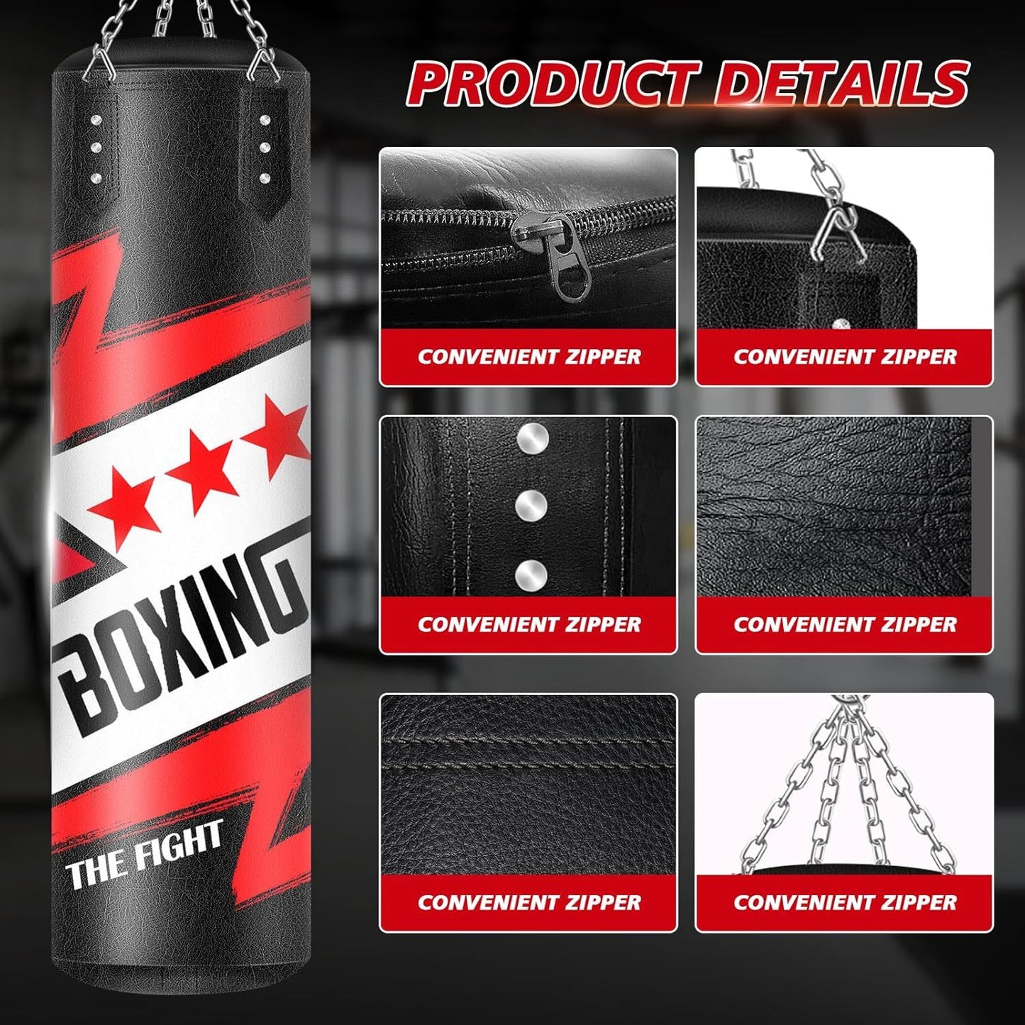 Faux Leather Punching Bag For MMA Training Equipment