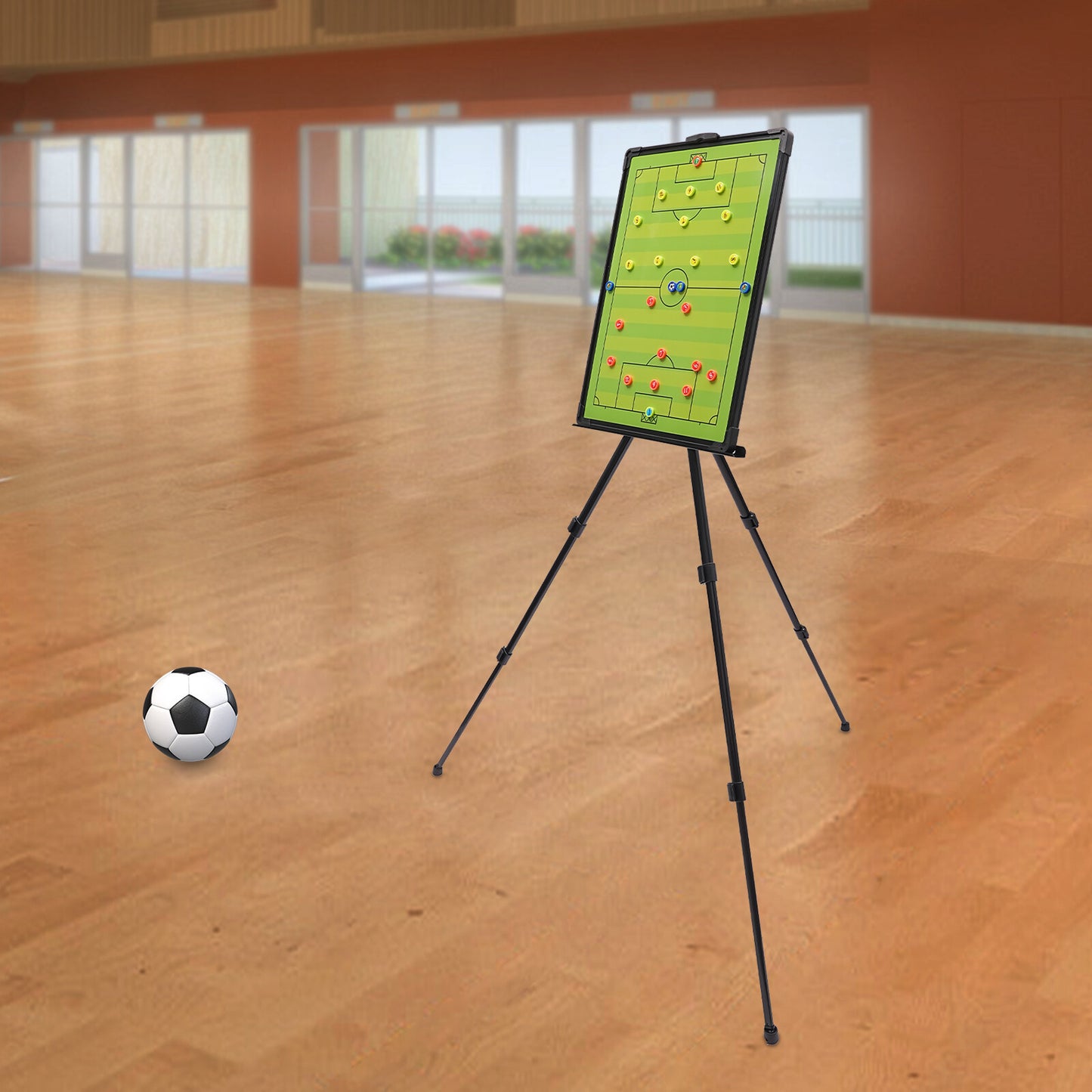 OUKANING Soccer Tactics Board With Tripod Stand And Magnets