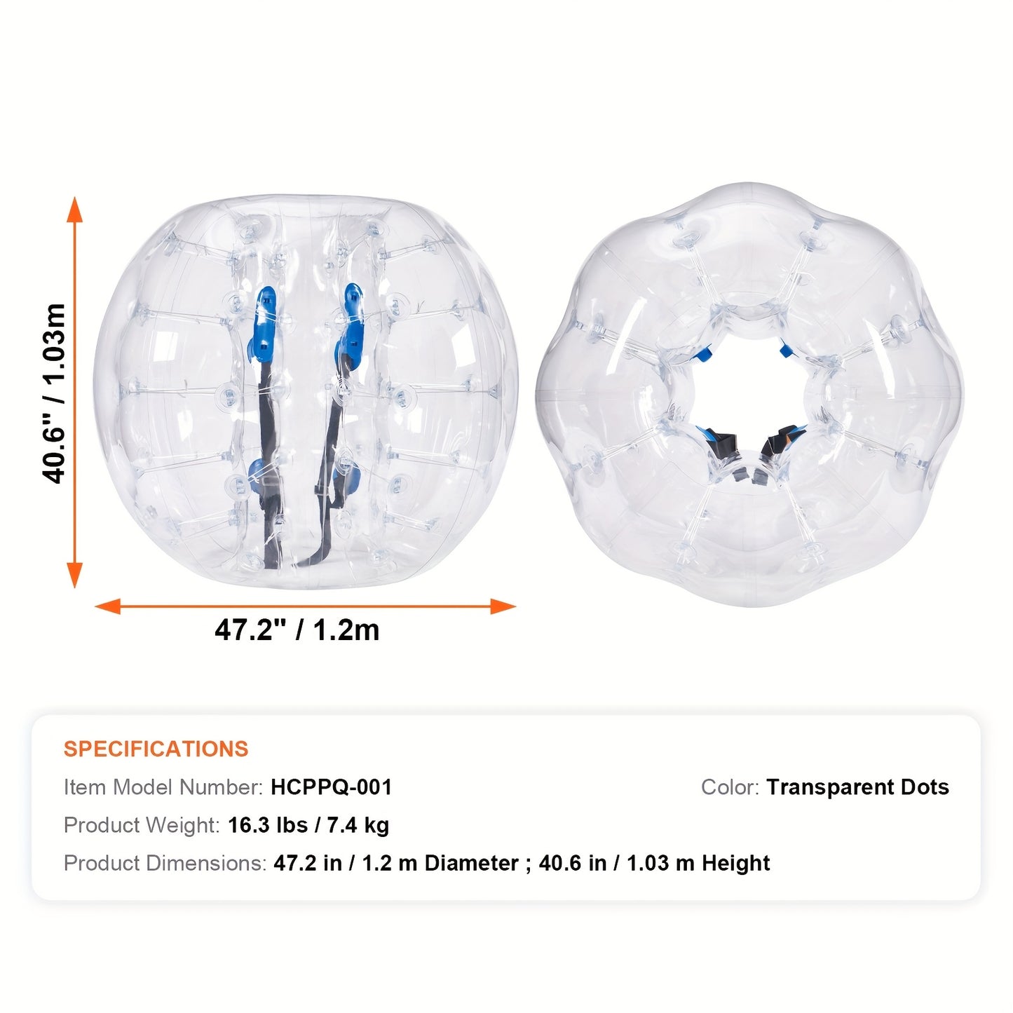 Zoorse Inflatable Bumper Ball Bubble Soccer Ball For Ages