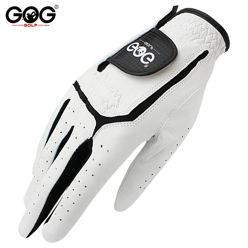 GVOVLVFCN Sheepskin Genuine Leather Golf Gloves For Men