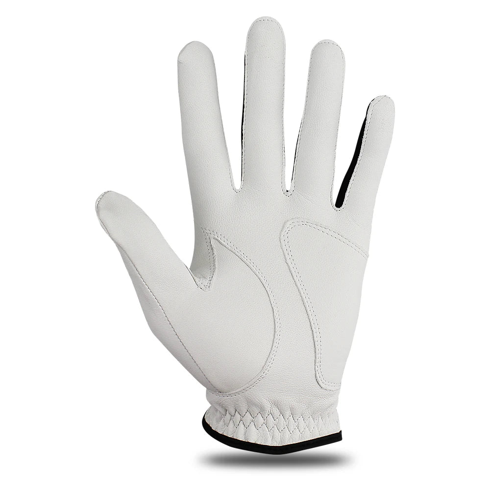 GVOVLVFCN Sheepskin Genuine Leather Golf Gloves For Men
