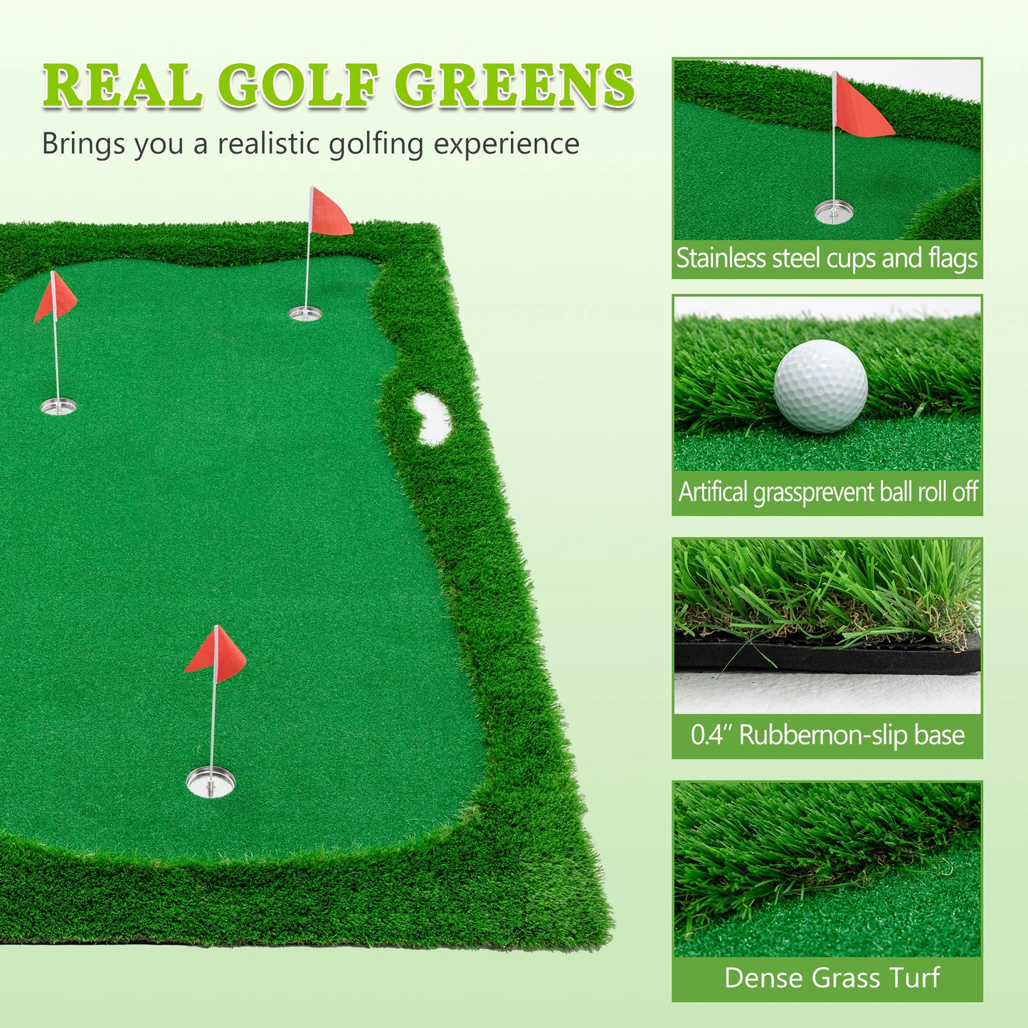 Hign-concerned Golf Putting Green Indoor Training Mat