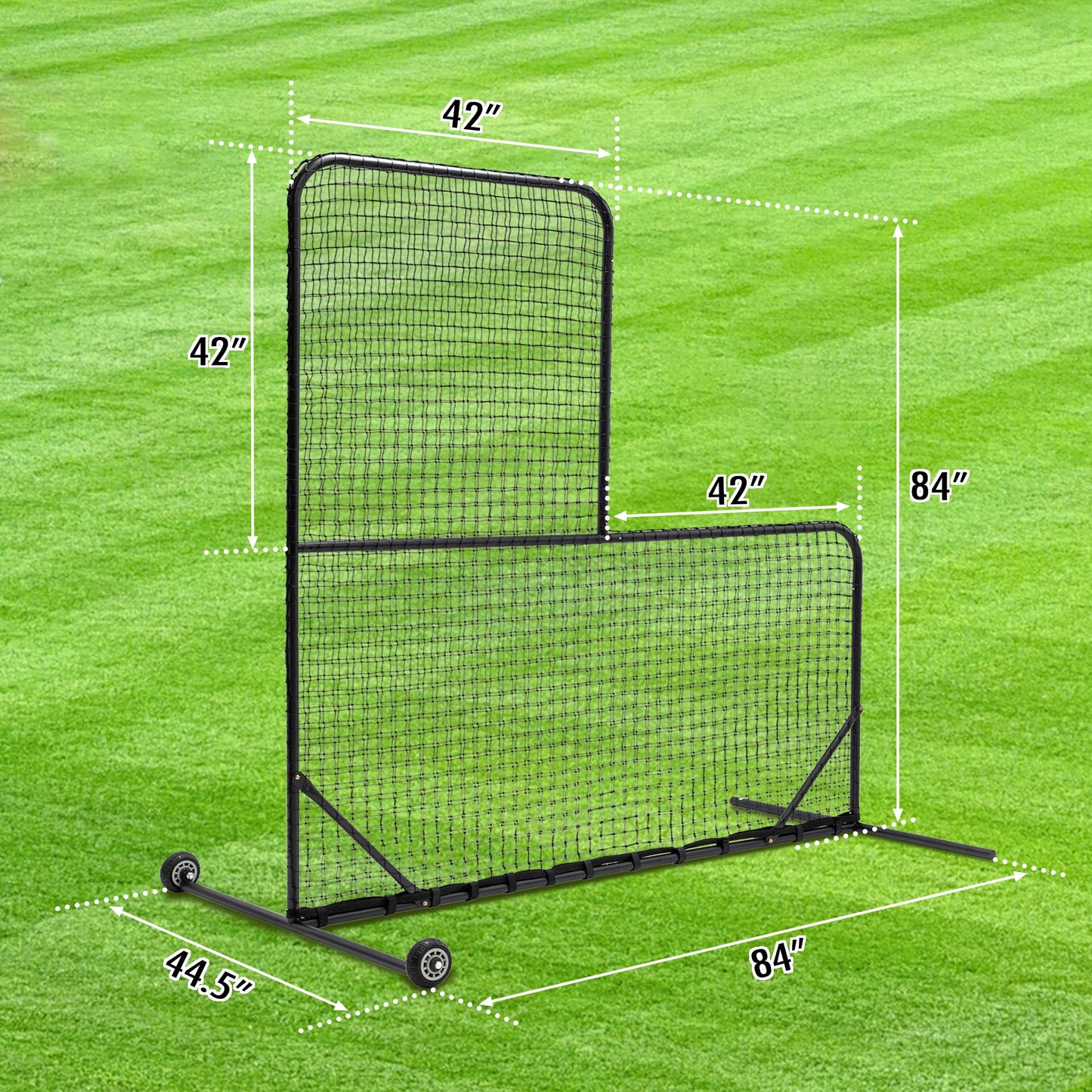 Hign-concerned L Shaped Baseball Net for Batting Cages
