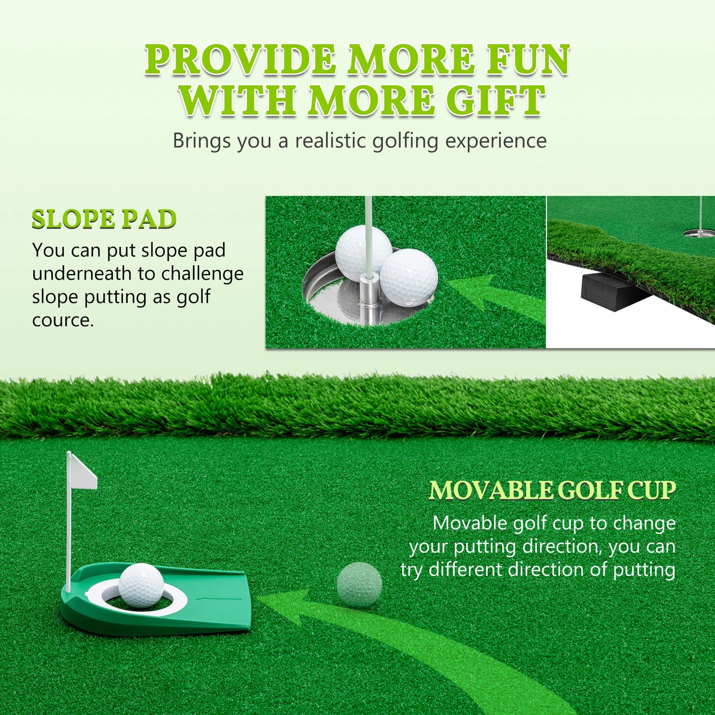 Hign-concerned Golf Putting Green Indoor Training Mat