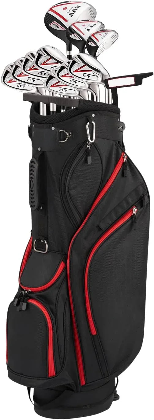 Men's Golf Club Set Driver Fairway Hybrid Irons Putter Bag
