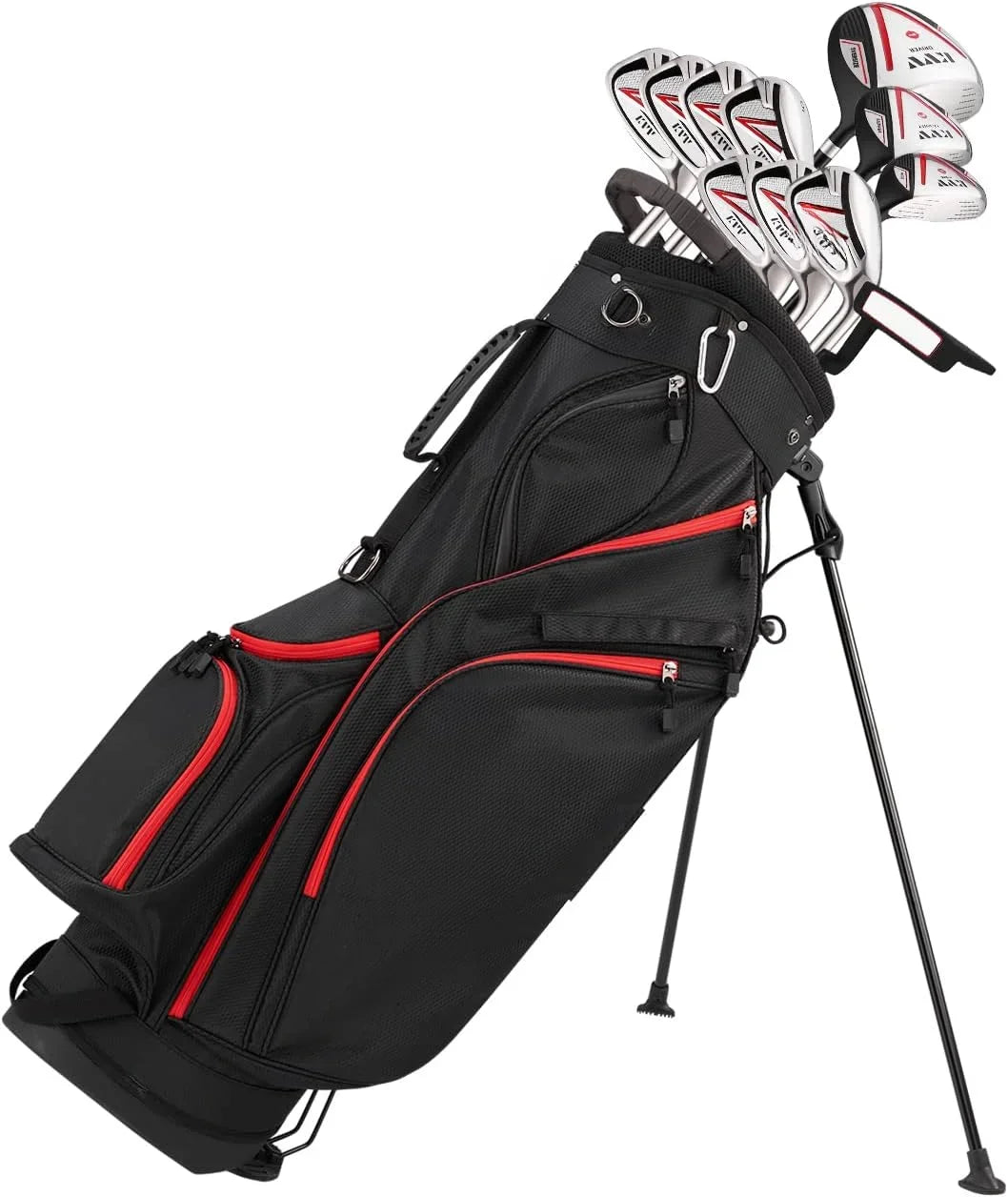 Men's Golf Club Set Driver Fairway Hybrid Irons Putter Bag