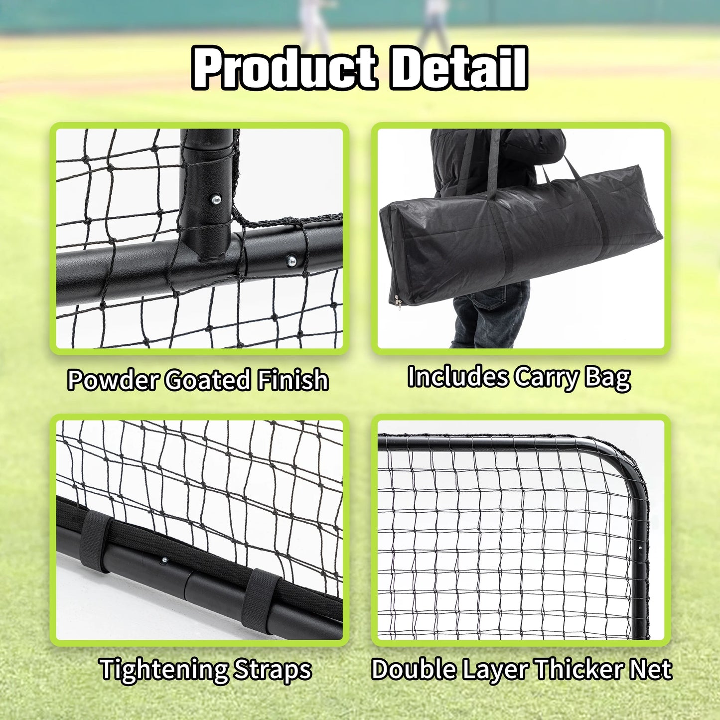 Hign-concerned L Shaped Baseball Net for Batting Cages